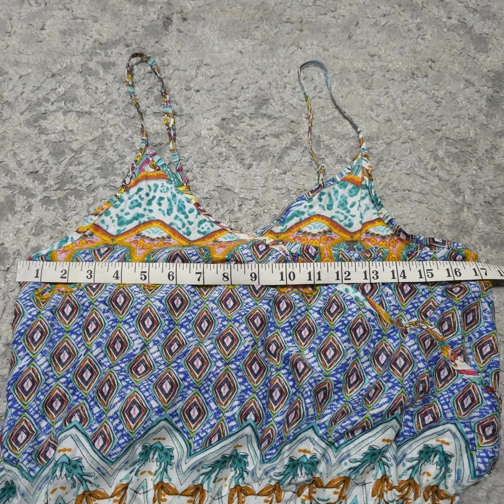 ✨️4/$20 Strappy Geometric Color Kaleidescope Romper, 100 Viscose, M - Picture 9 of 16